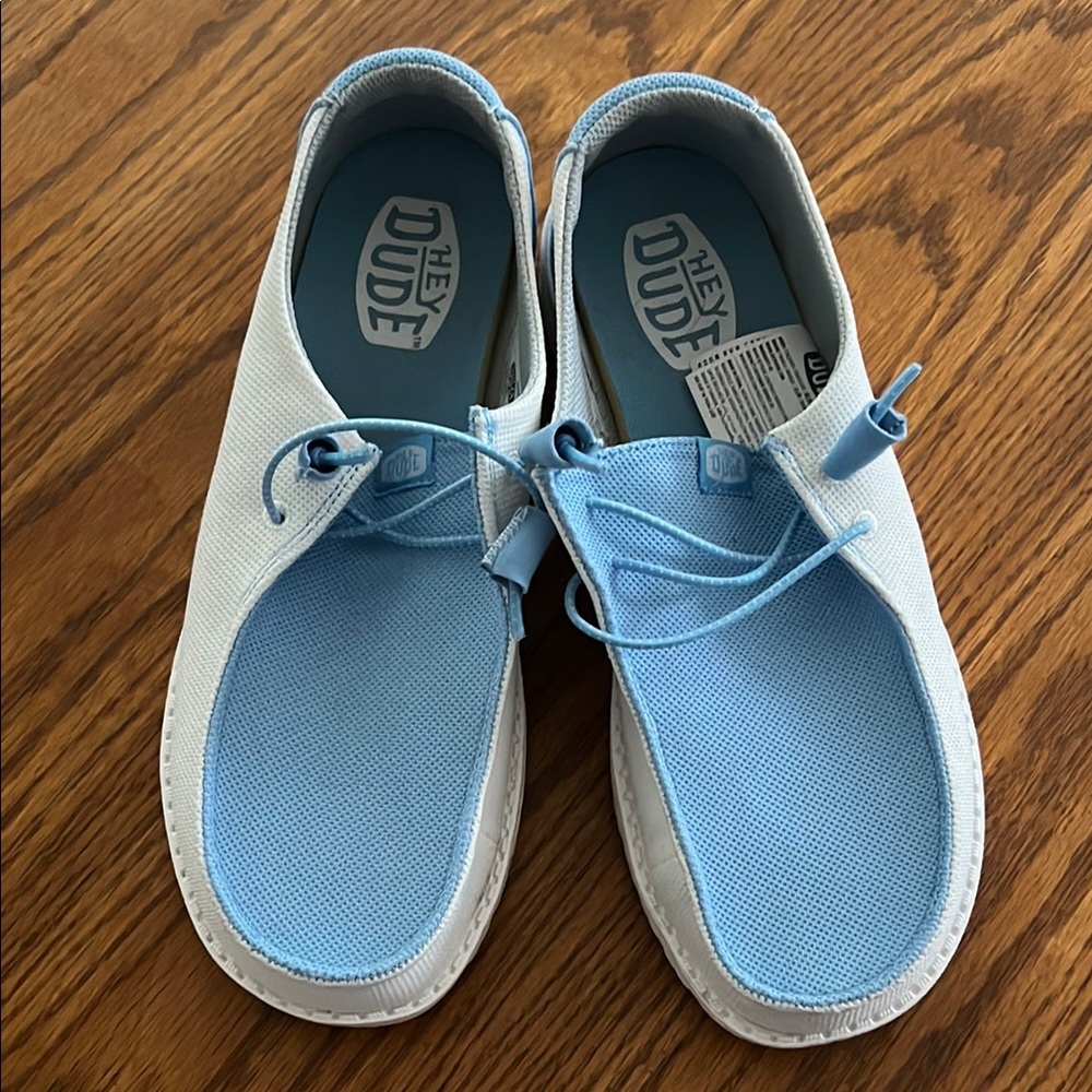 Hey Dude Carolina Blue and White Casual Shoes